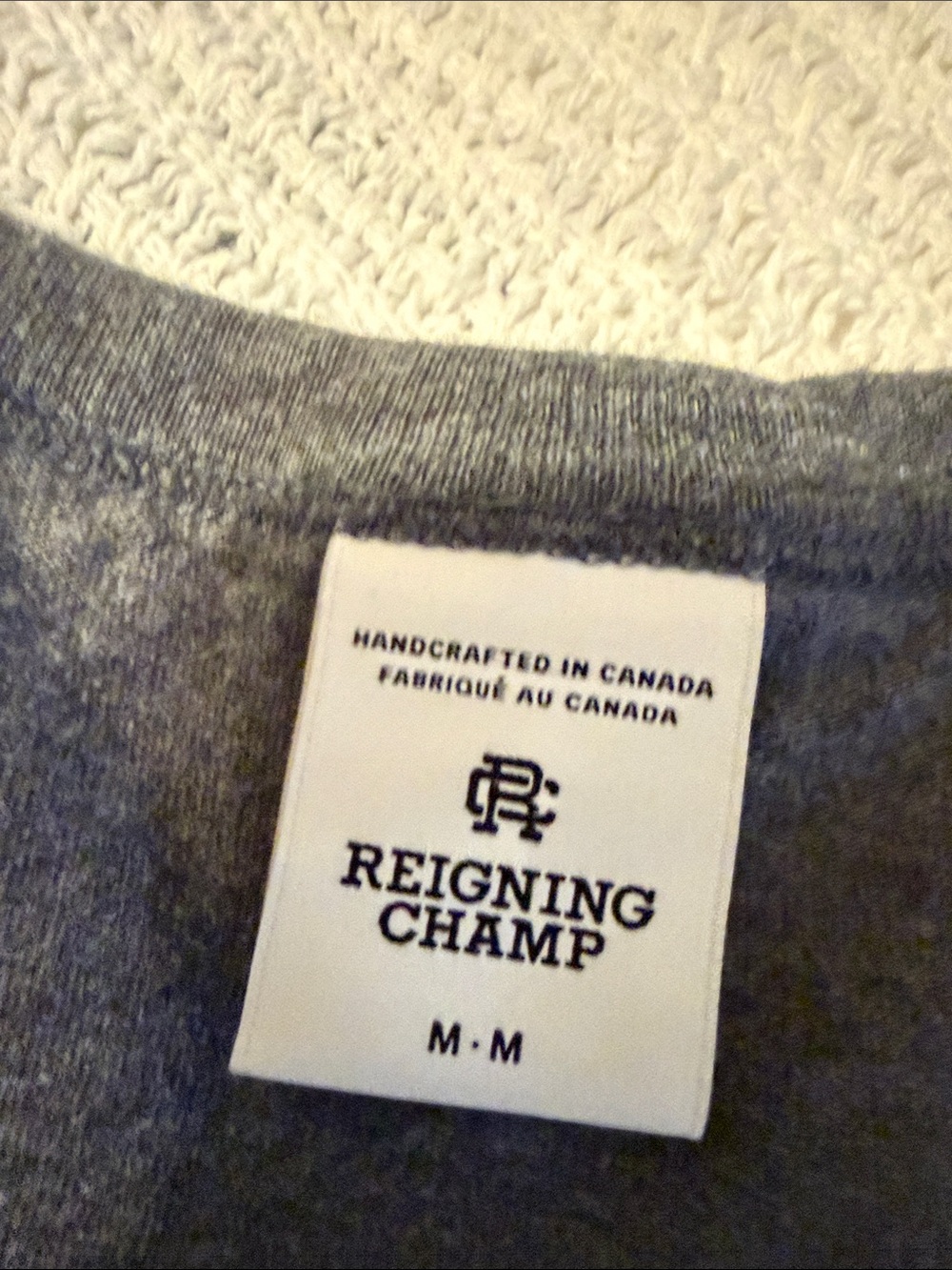 Reigning Champ Heather Gray Crewneck Sweater